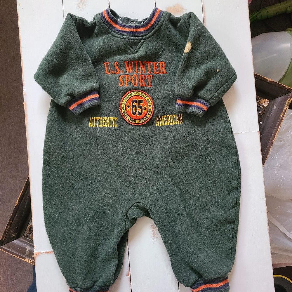 Baby Gap Green Onesie Size 6-12 Months